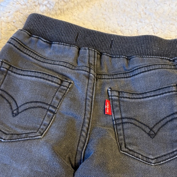 Levi’s 12M Baby Pant Set Grey Knit Jogger & 514 Straight Jean Pull On Style - Picture 7 of 8